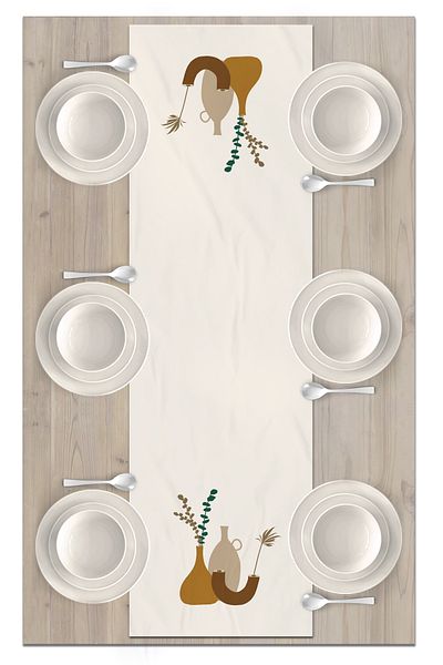 Bertille Home Series 140x40 Cm Digital Printed Minimalist Runner