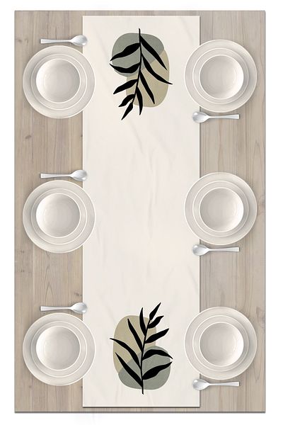 Bertille Home Series 140x40 Cm Digital Printed Minimalist Runner