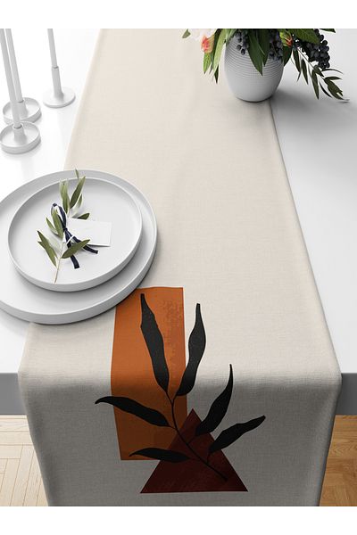 Bertille Home Series 140x40 Cm Digital Printed Minimalist Runner