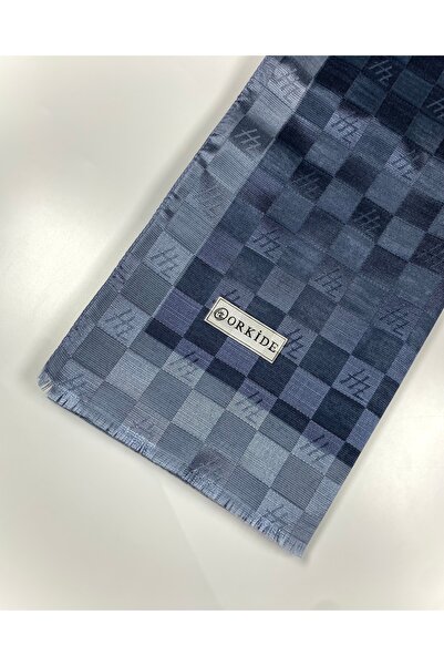 Orkide Dama Desen Monogram Şal