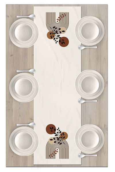 Bertille Home Series 140x40 Cm Digital Printed Minimalist Runner
