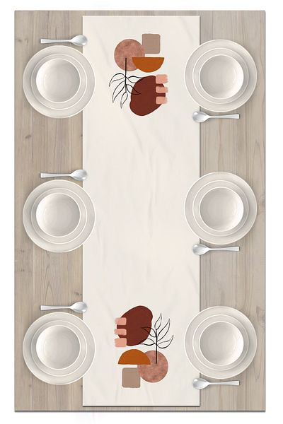 Bertille Home Series 140x40 Cm Digital Printed Minimalist Runner