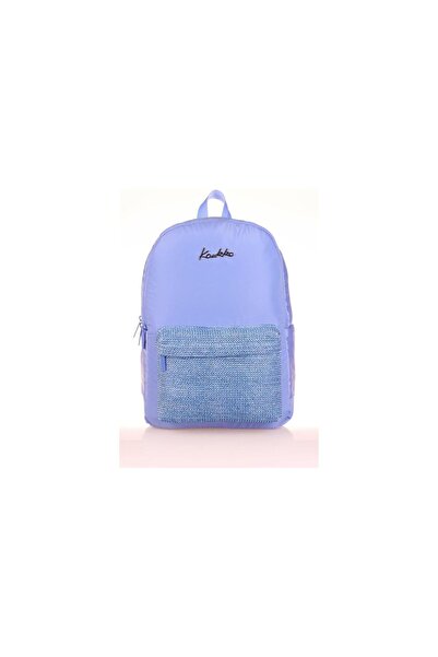 KAUKKO Wicker Backpack Soft Floral School Backpack