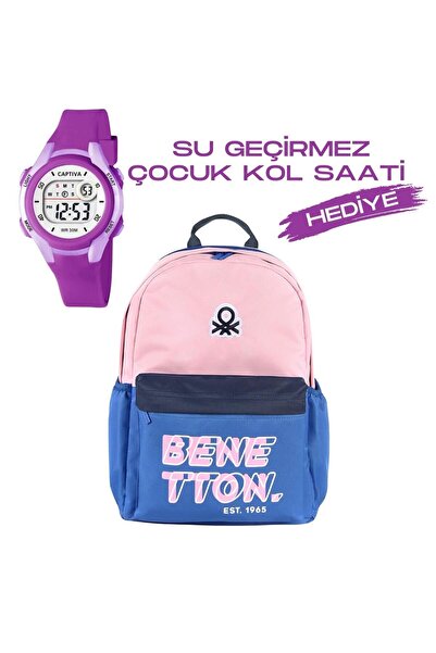 United Colors of Benetton حقيبة مدرسية للأطفال ذات سعة كبيرة من بينيتون - مع ...