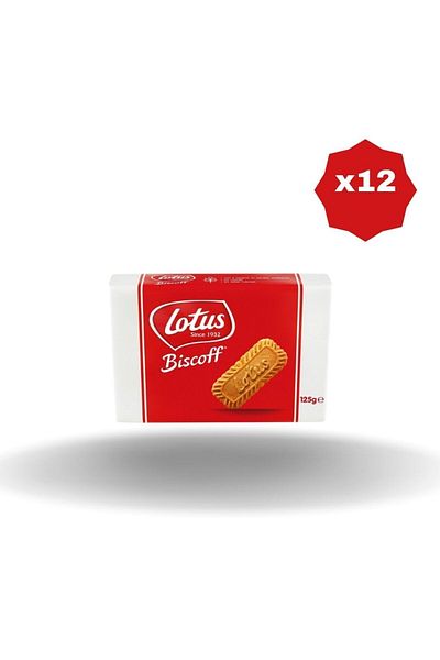 Lotus Biskoff Biscuit - 125g X 12 Pieces with Bike Laces