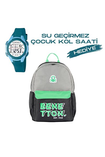 United Colors of Benetton حقيبة مدرسية للأطفال ذات سعة كبيرة من بينيتون - ساع...