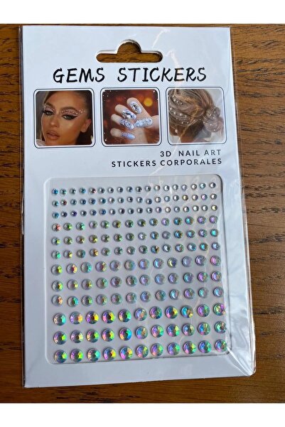 312 KONSEPT Hologramlı Taşlı Yapıştırma Sticker Makyaj Saç Ve Tınak Süsleme