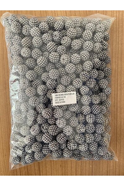 312 KONSEPT 500 de grame de mărgele de culoare antracit de 14 mm, cu închider...