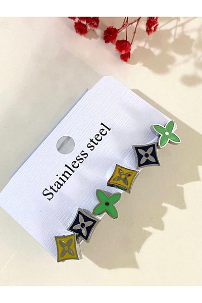 312 KONSEPT 316L UNTARNED STEEL 6-PIECE EARRINGS