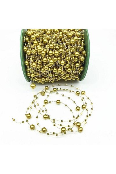 312 KONSEPT 2 Meters Gold Color - Decorative Pearl with Fringes and Line