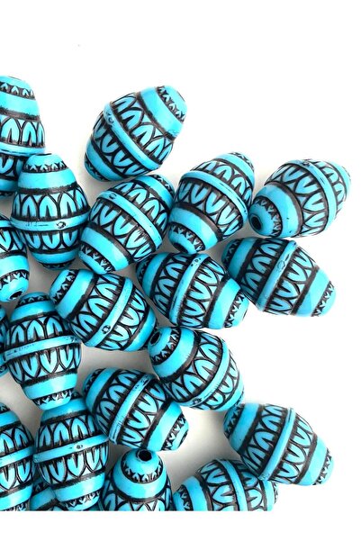 312 KONSEPT Πλαστικές χάντρες κυλίνδρου 2,5x1,5 εκ. - 10 τεμάχια ενδιάμεσα στ...