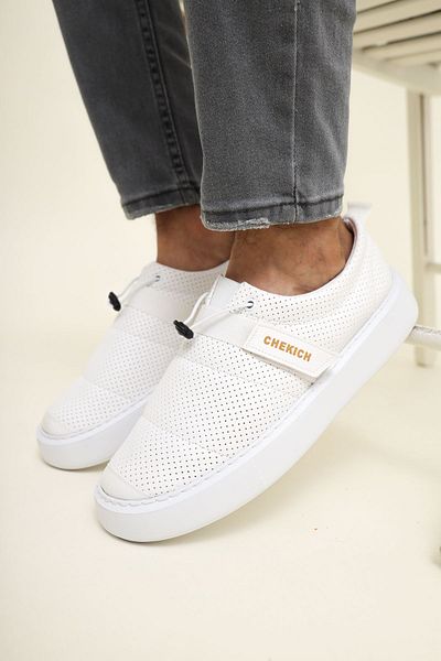 BZ Moda B147 Dobeny Orthopedic Sole Ανδρικά αθλητικά παπούτσια - Casual Skin, Λευκό CBT