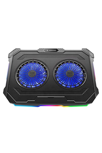 Rampage RGB Işıklı 2 Fanlı Yükseklik Ayarlı 125 *125*15 2 USB Port Notebook S...