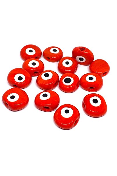 312 KONSEPT Κόκκινο Χρώμα 10 Τεμάχια Ζωηρό Γυαλί Κακού Μάτι - 2,5 εκ. Μεγάλο ...