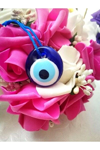 312 KONSEPT 6 bucăți de 3 cm de mărgele de sticlă cu ochi rău, ornament pentr...