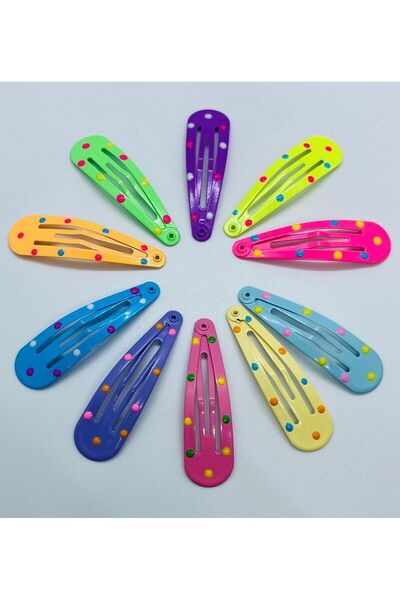 312 KONSEPT 6 τεμάχια μεικτών χρωμάτων ποιοτικής πόρπης με κουμπωτά κουμπιά