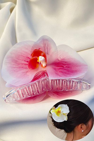 PREGIO Orchid Aloha Flower - Decorated and Elegant Summer Latch Buckle