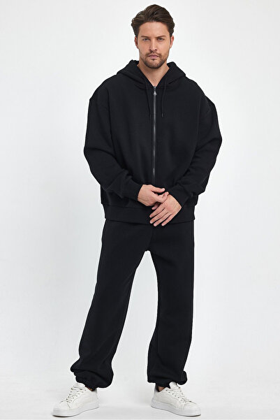 EFFRENATU طقم بنطال رياضي وسويت شيرت بسحاب