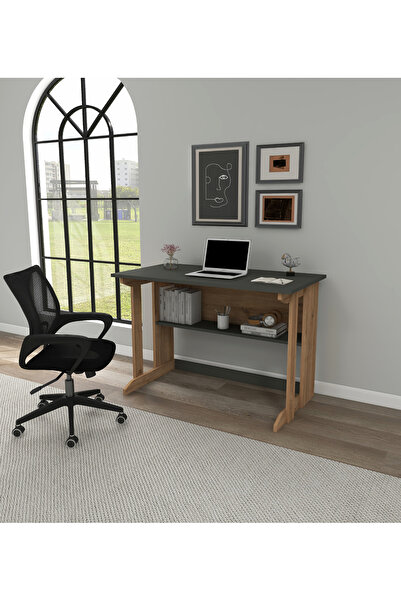 İboda Home Collection OptiWork Raflı Geniş Çalışma Masası 100x56 cm