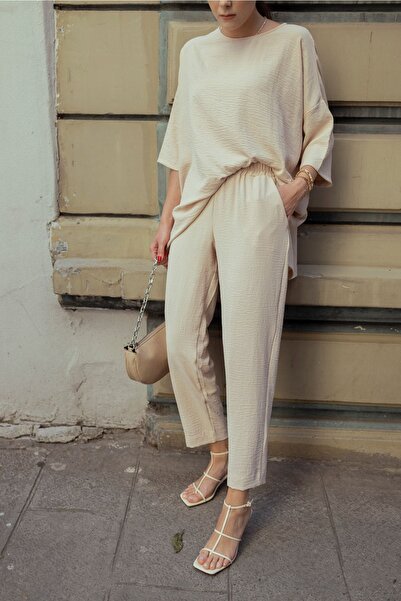 soBasic Set Dublu Confort Viscoza Lenjerie Bej Stkm21005-2