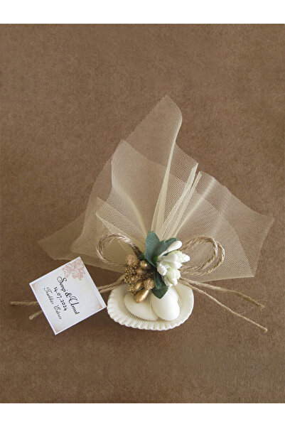 Şekerdavet Badem şekerli deniz kabuğu Nikah, Nişan Hatıra Hediyelik 50 Adet