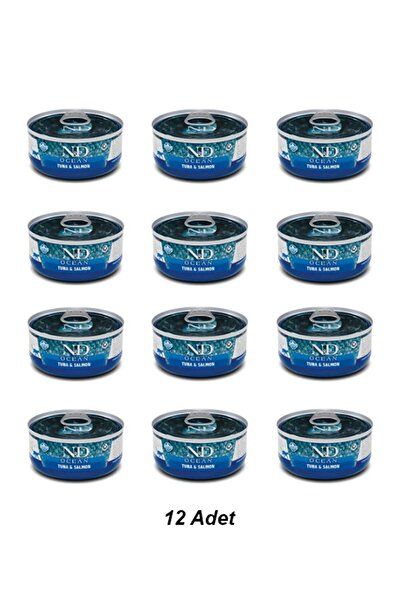 N&D Ocean Ton Balığı ve Somonlu Kedi Konservesi 70 Gr *12 Adet