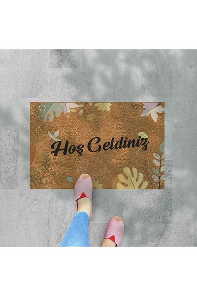 M&H Quality Coco Look Wild Floral Patterned Door and Indoor Door Mat