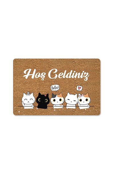 M&H Quality Coco Look Kittens Decorative Mat - Outside Door and Indoor Themed