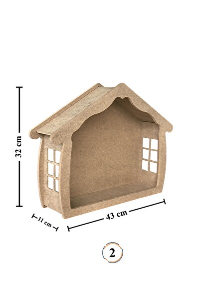 st koleksiyon hobi antika رف حائط خشبي مزخرف MDF قابل للطلاء - تيريك - رف كتب