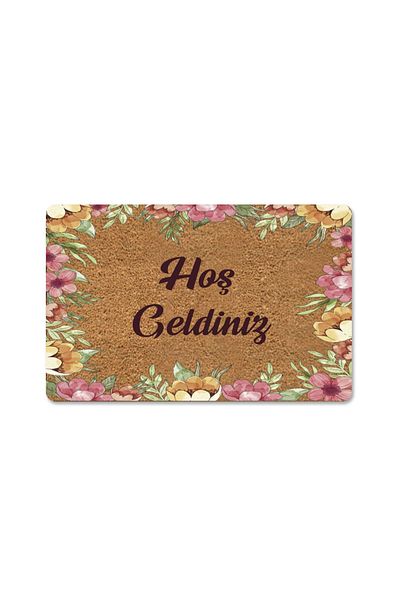 M&H Quality Coco Look Wild Floral Patterned Door and Indoor Door Mat