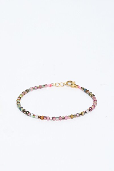 cicekartstudio El Yapımı Kadın Hematit Detaylı Turmalin Taşlı Bileklik Altın ...