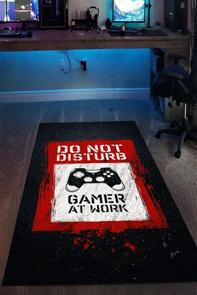Alpacarpet Kaymaz Taban Makinede Yıkanabilir Gaming Oyuncu Playstation Xbox G...