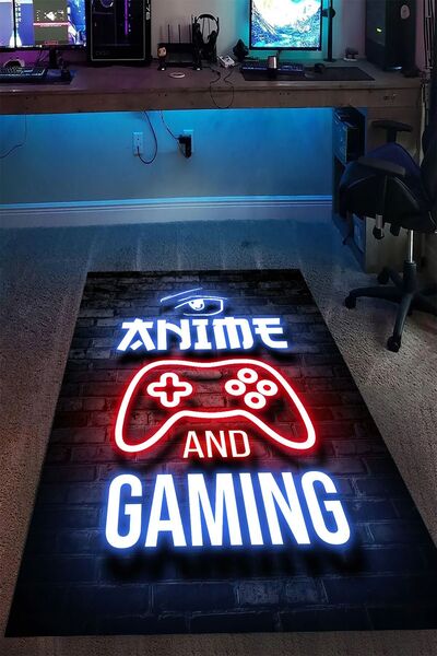 Alpacarpet Kaymaz Taban Makinede Yıkanabilir Gaming Oyuncu Playstation Xbox G...