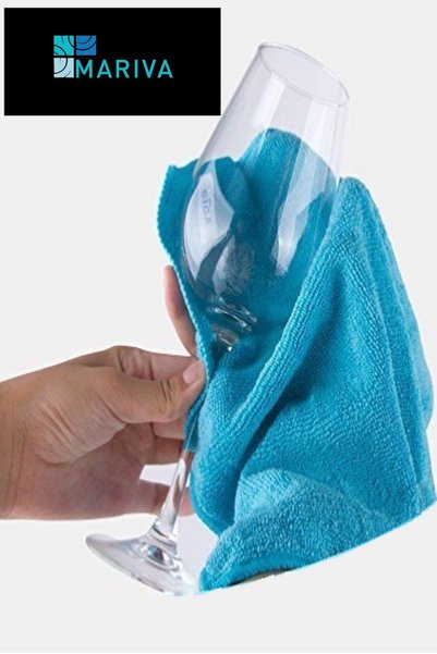 Riva Ma Ultra Absorbent 30x30cm 4-Piece Microfiber Non-Marking Drying and Cleaning Cloth
