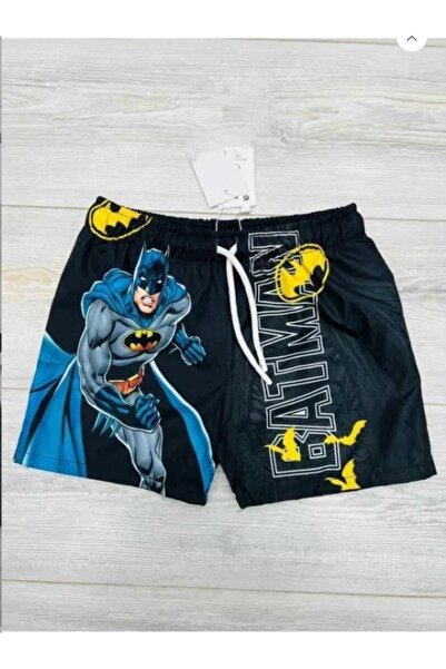 Genel Markalar Erkek Çocuk Süper Kahraman Batman Karekterli Deniz Şortu 1555
