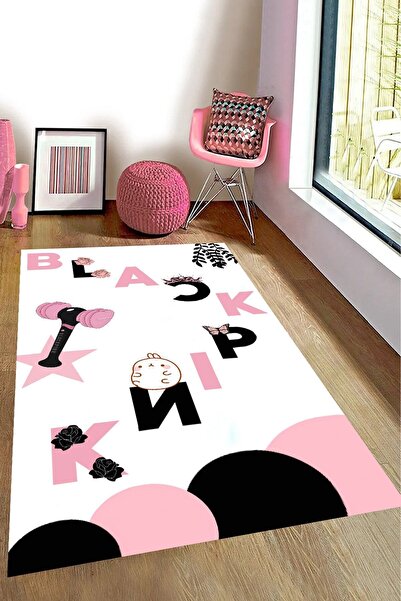 Genel Markalar Kaymaz Taban Makinede Yıkanabilir BlackPink Army Kpop Desenli ...