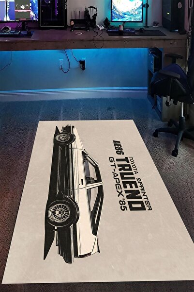 Alpacarpet Kaymaz Taban Makinede Yıkanabilir JDM Initial D Anime Araba Drift ...