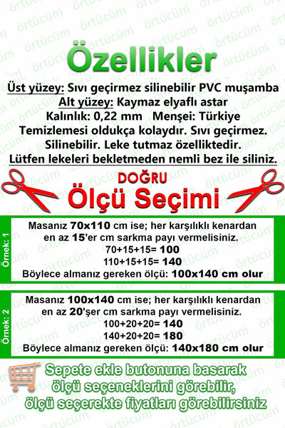 Örtücüm Gri Beyaz Pötikareli Astarlı Pvc Muşamba Mutfak Masa Örtüsü Leke Tutmaz Silinebilir
