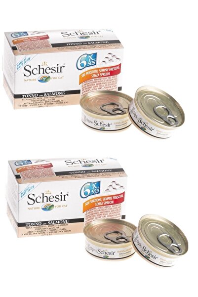 Schesir Multipack Ton Ve Somonlu Kedi Konserve 6 X 50 Gr 2 Li Eko Paket