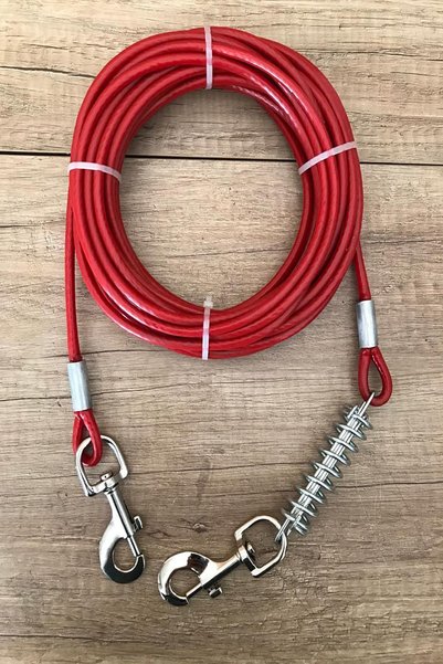 LİDERSAN ÇELİK 6 Mm 6 Metre Köpek Bahçe Bağlama Halatı Dönerli