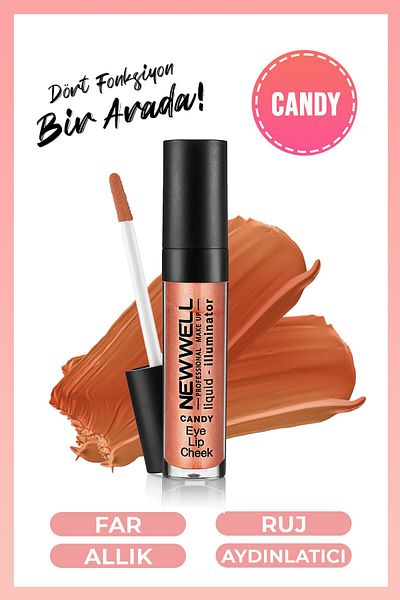 New Well Liquid Illuminator Illuminating Blush 3 In 1 Candy