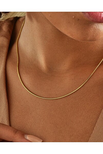 Ricco Jewellery 14 K Gold Kaplama 925 Ayar Gümüş Yılan Zincir • Made In Italy
