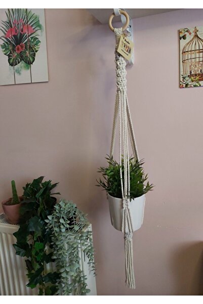 Enludo Makrome Sarkıt Çiçeklik Saksılık Duvar Dekorasyon