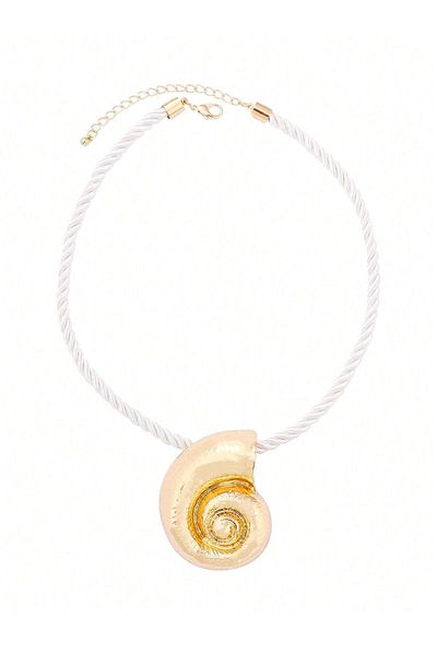 CHARMLUCKY Snail Rope Rope Necklace