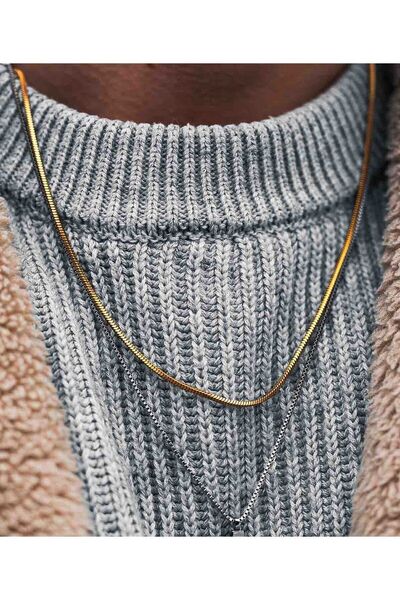 Ricco Jewellery 14 K Gold Kaplama 925 Ayar Gümüş Old Money Yılan Zincir • Mad...