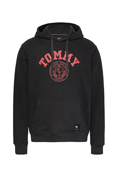 Tommy Hilfiger Erkek TJM REG WASHED PREP EXPLR HOODIE Sweatshirt-Siyah