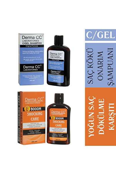 Derma CC LABORATORIES شامبو بوم للعناية بالصدمات 200 مل + شامبو جل C 200 مل