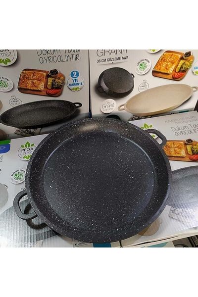 ThermoAD Granite Casting 36 Cm Pancake (BAZLAMA) Pan Gray
