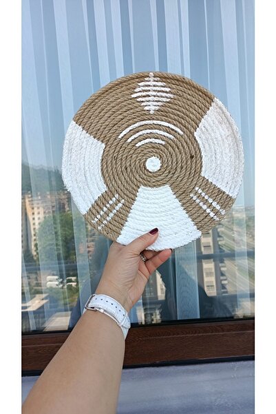 SBN Tasarım Afrika Etnik Hasır Tabak Bohem Afrikan Sepeti Duvar Dekoru