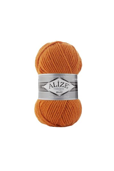 Alize (5 τεμάχια) Superlana Maxi Πλεκτά Χειροποίητα Νήματα Γιλέκο Ζακέτα Νήματα Φουλάρι Πλεκτό Νήμα 225 Πορτοκαλί